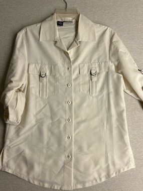 Rafaella Cream Button-Front Blouse